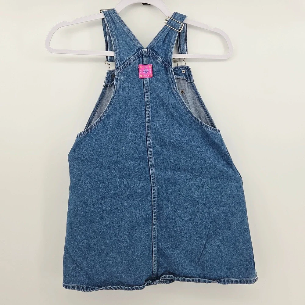Disney Winnie the Pooh Tigger Vintage 100 Acre Denim Overall Dress Kids Small